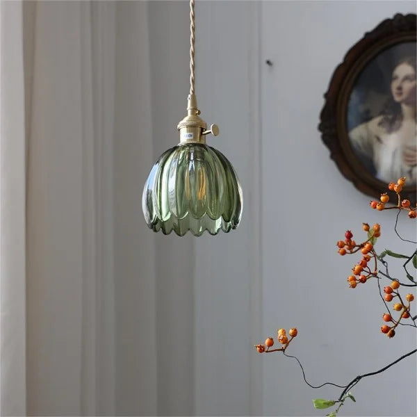Japanese Glass Flower Pendant 1-Light Lasson Living