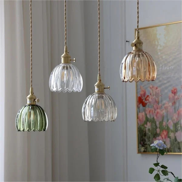 Japanese Glass Flower Pendant 1-Light Lasson Living