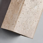 Minimalist Travertine Stone Square Outdoor Wall Light LED 1-Light Lasson Living