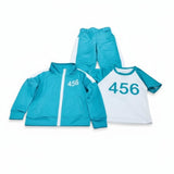 Kids Halloween Costume Tracksuit Three-Piece Set With Numbers And Side Stripes - Image 9