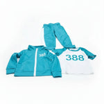 Kids Halloween Costume Tracksuit Three-Piece Set With Numbers And Side Stripes - Image 10
