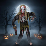Kids Zombie Skeleton Halloween Costume With Authentically Spooky Design Includes Mask And Gloves - Image 1