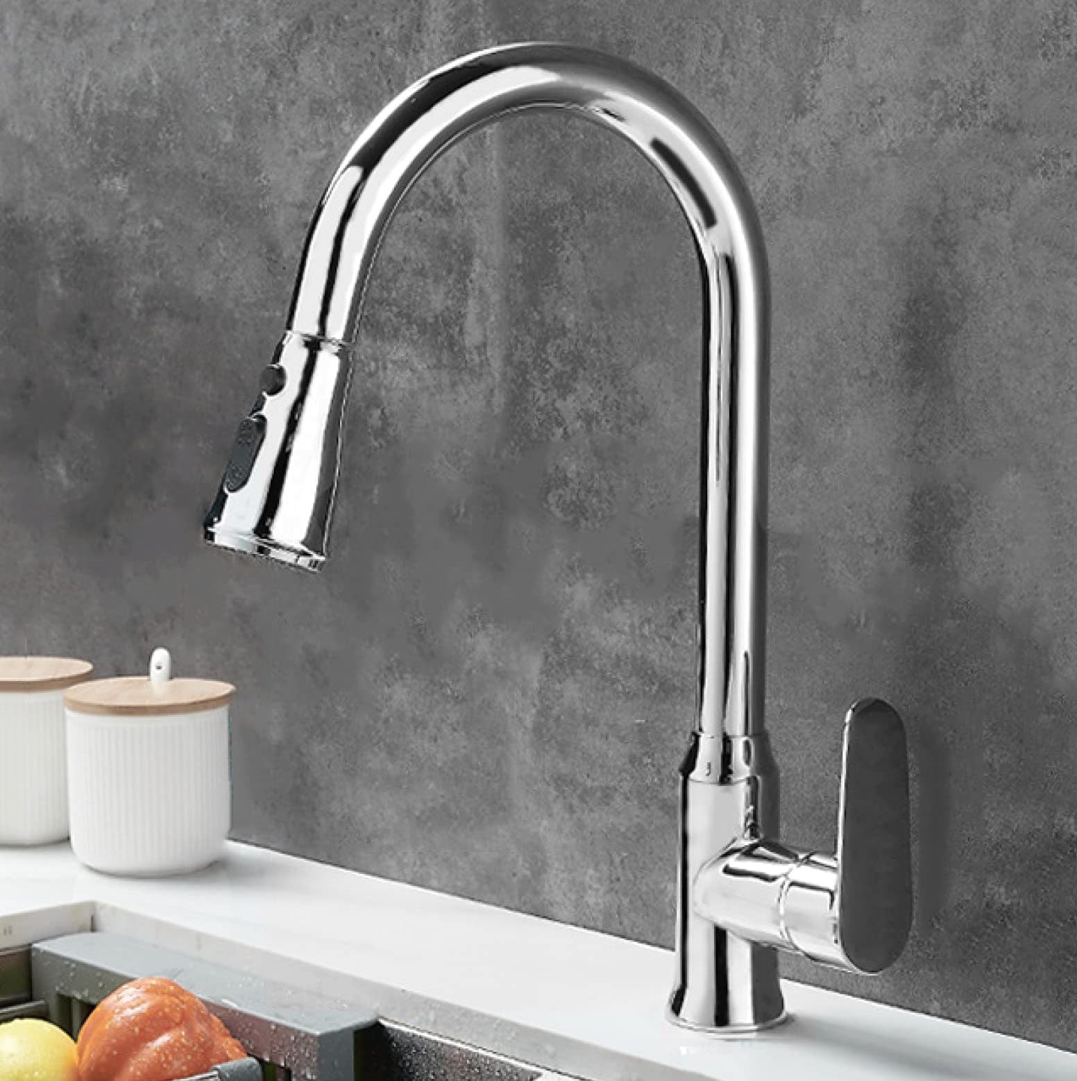 Kitchen Faucet With Pull-Out Spray Head And 360° Rotation Modern Mixer Tap - Image 9