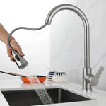 Kitchen Faucet With Pull-Out Spray Head And 360° Rotation Modern Mixer Tap - Image 3