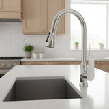 Kitchen Faucet With Pull-Out Spray Head And 360° Rotation Modern Mixer Tap - Image 1