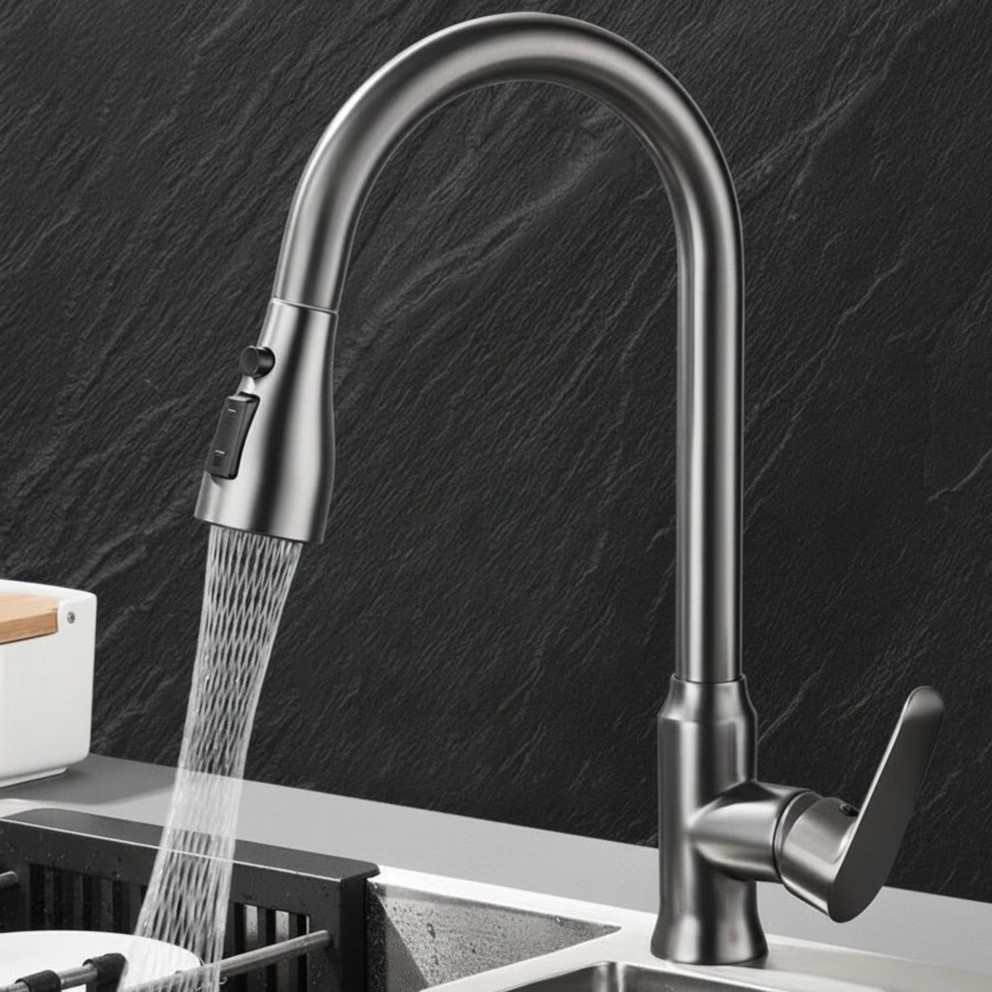 Kitchen Faucet With Pull-Out Spray Head And 360° Rotation Modern Mixer Tap - Image 5