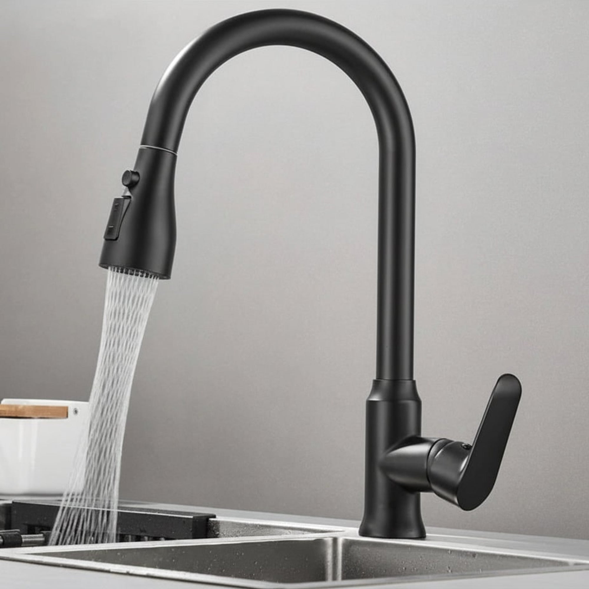 Kitchen Faucet With Pull-Out Spray Head And 360° Rotation Modern Mixer Tap - Image 6