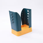 Kitchen Trash Holder With Adjustable U-Shaped Design For Cabinet Or Wall Mounting - angle