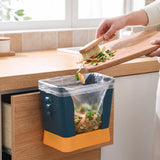 Kitchen Trash Holder With Adjustable U-Shaped Design For Cabinet Or Wall Mounting - in-use