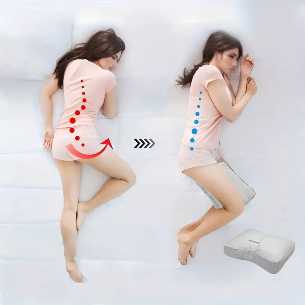 Knee Support Side Sleeper Alignment Pillow With Strap - Image 4