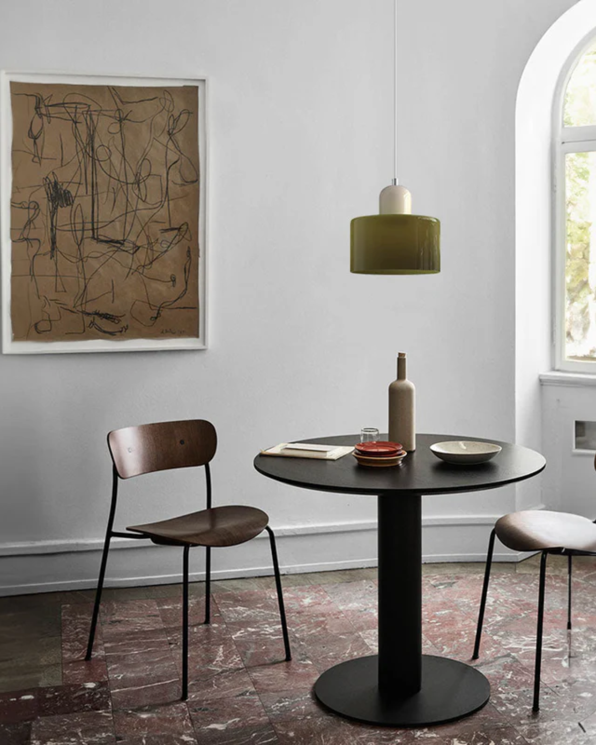 Modern Glass Cylinder Pendant 1-Light Lasson Living