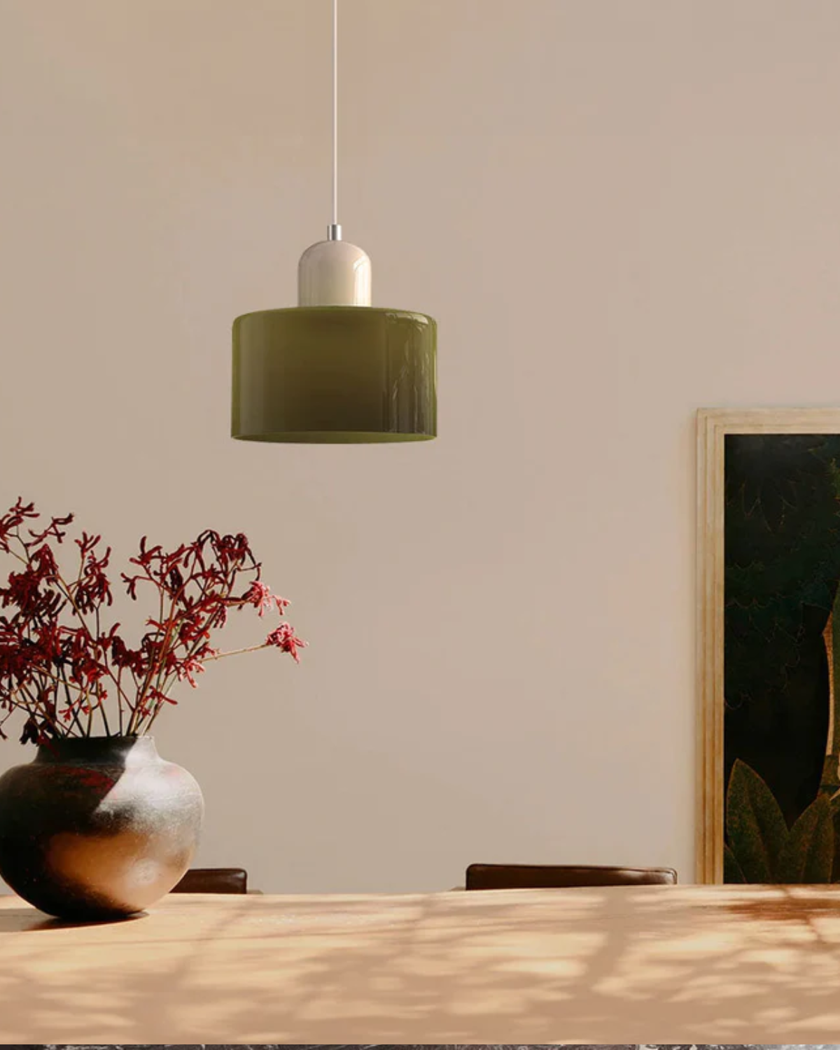 Modern Glass Cylinder Pendant 1-Light Lasson Living