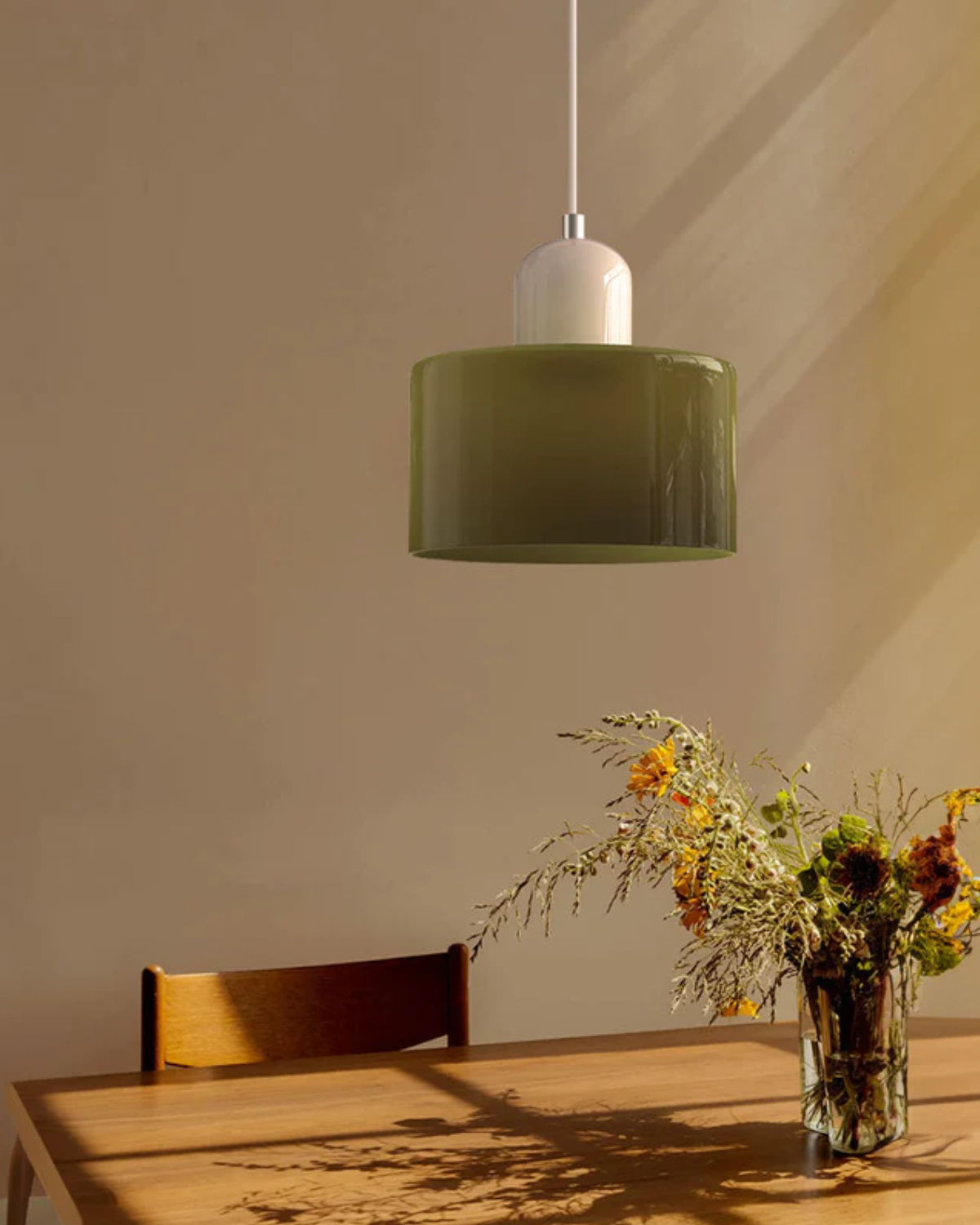 Modern Glass Cylinder Pendant 1-Light Lasson Living