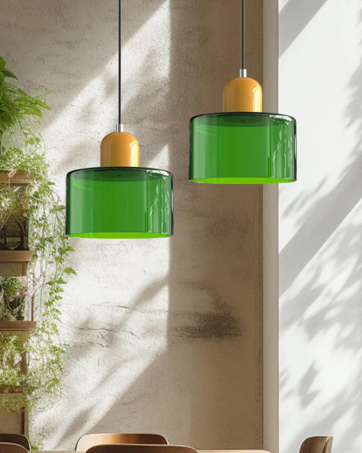 Modern Glass Cylinder Pendant 1-Light Lasson Living