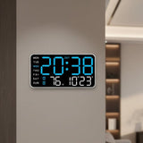 Large Display Digital Wall Clock With Temperature And Dual Alarm - Image 1