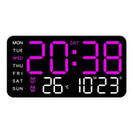 Large Display Digital Wall Clock With Temperature And Dual Alarm - Image 7
