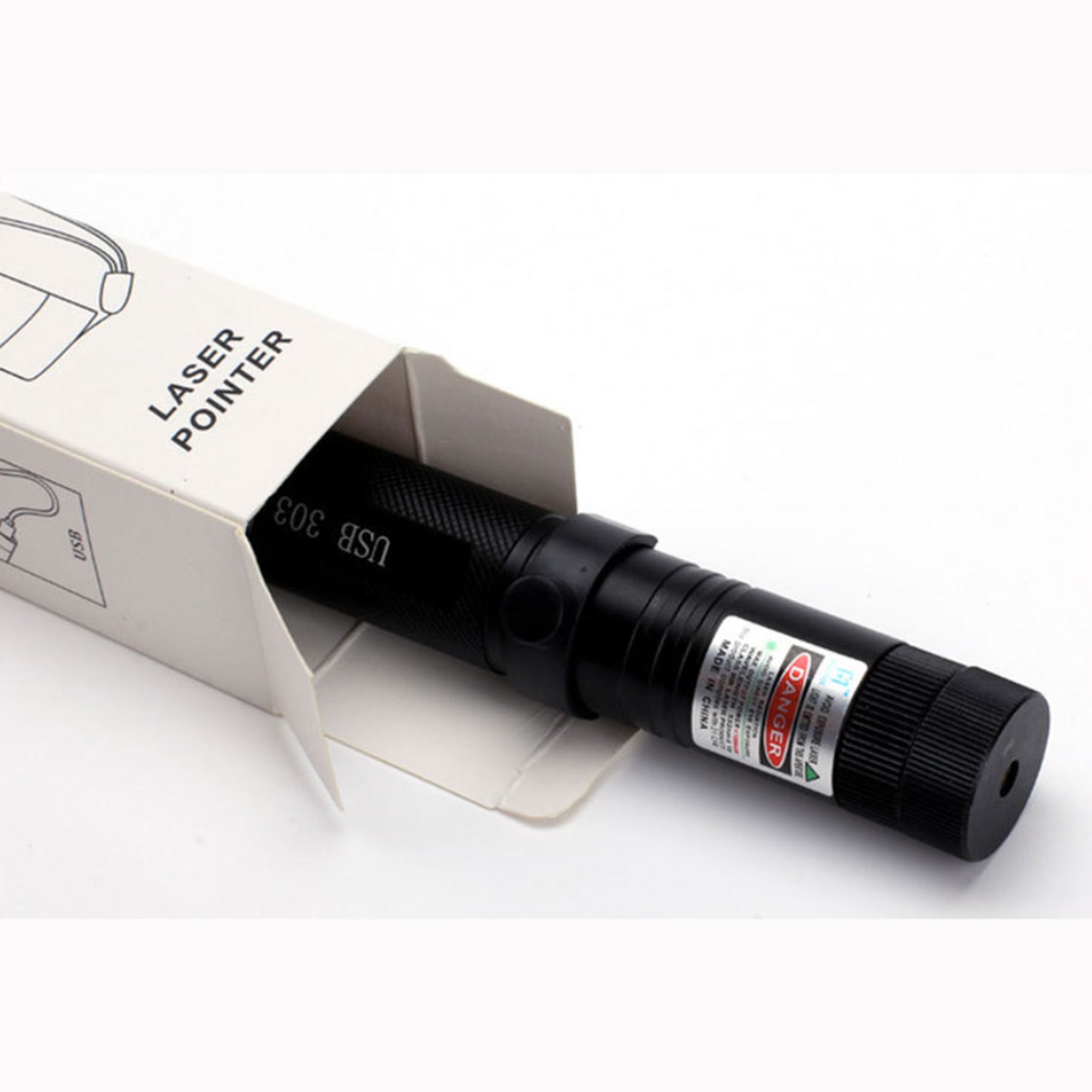Laser Pointer Pen High Power With Adjustable Focus Ring Safety Key Lock And Rechargeable USB Battery - Image 9
