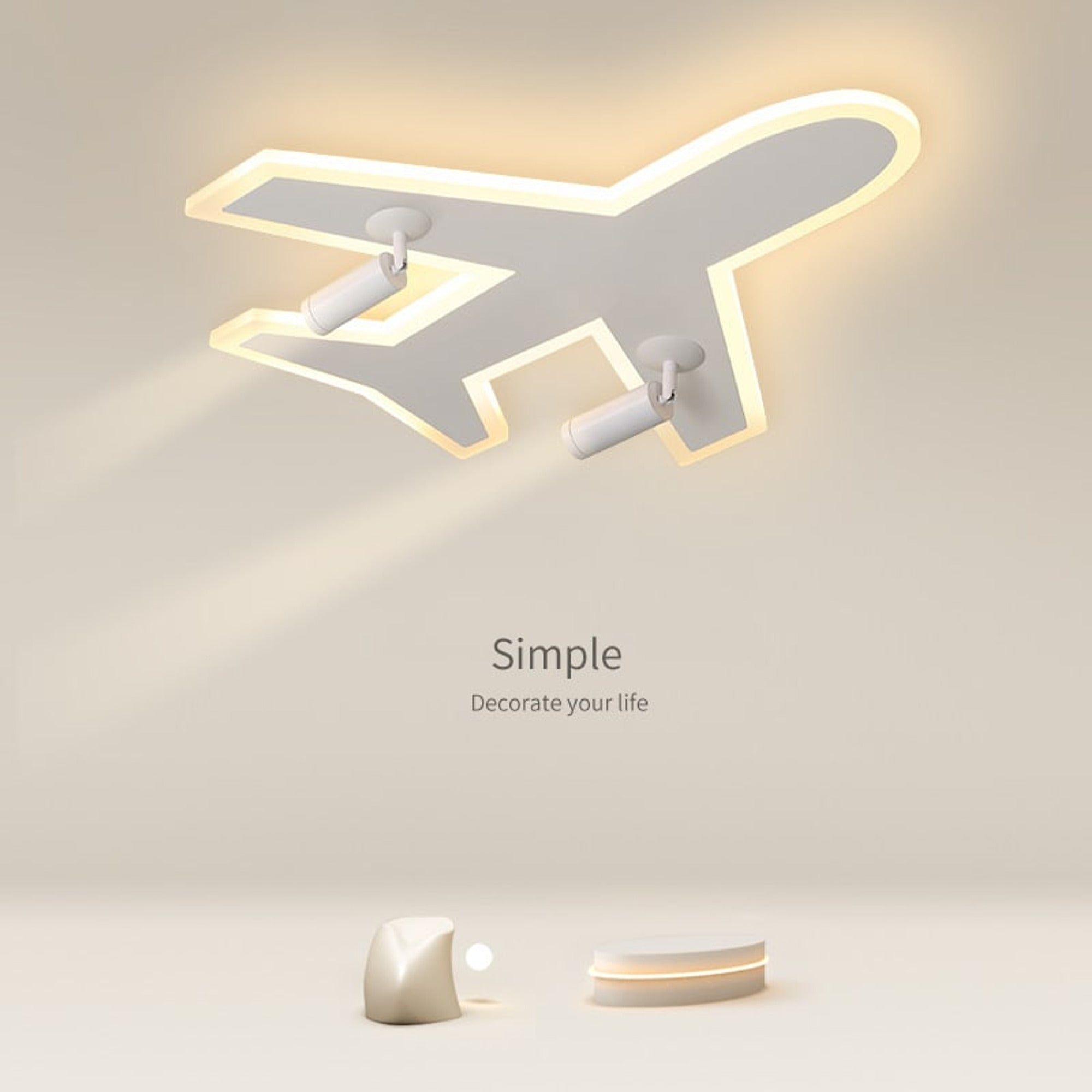 LED Ceiling Lamp Airplane Shape Acrylic - Image 3