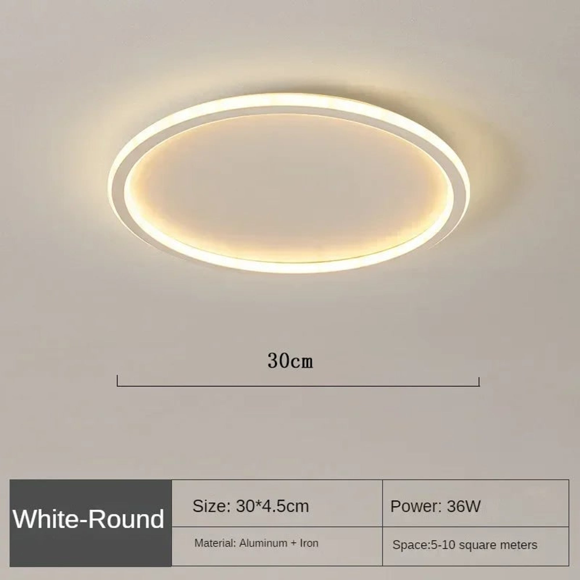 LED Ceiling Light Dimmable Modern Round Circular Ceiling Light - Image 9