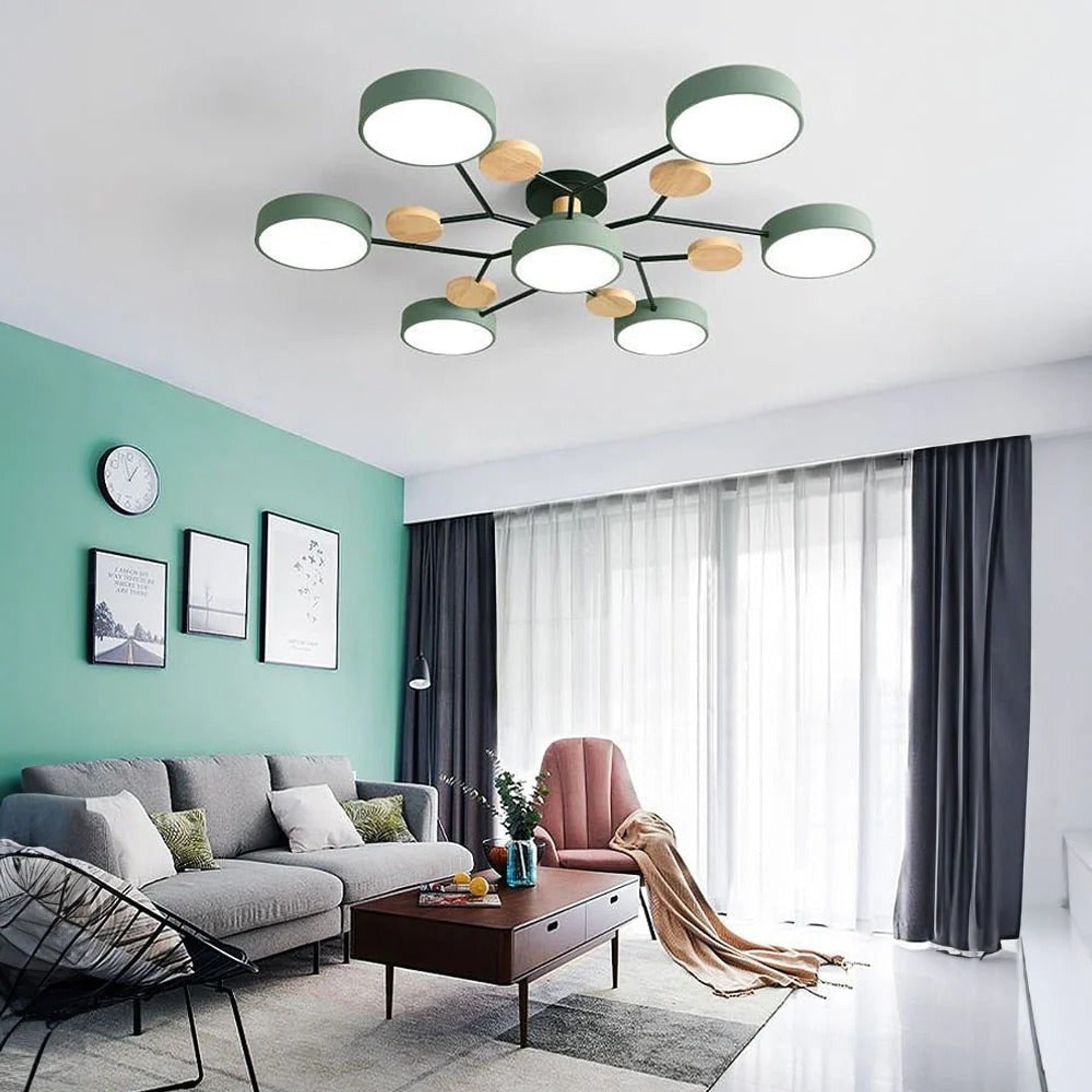 LED Ceiling Lights Modern Ceiling Lamp With Acrylic Iron Design For Living Room - Image 1