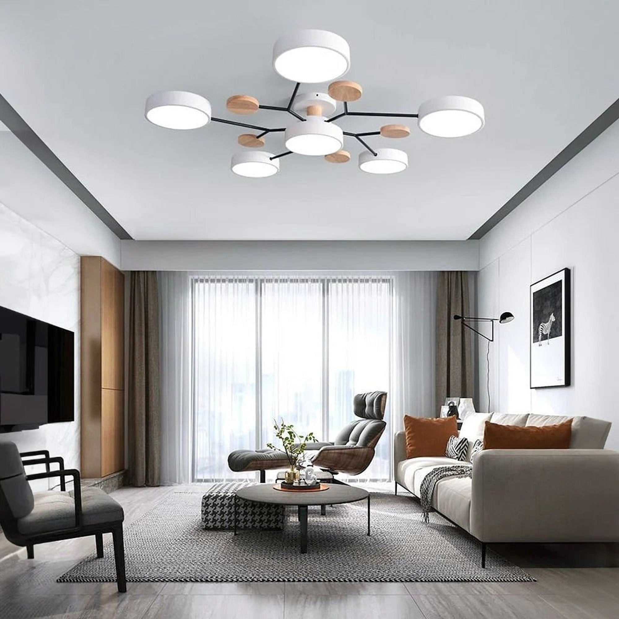 LED Ceiling Lights Modern Ceiling Lamp With Acrylic Iron Design For Living Room - Image 24