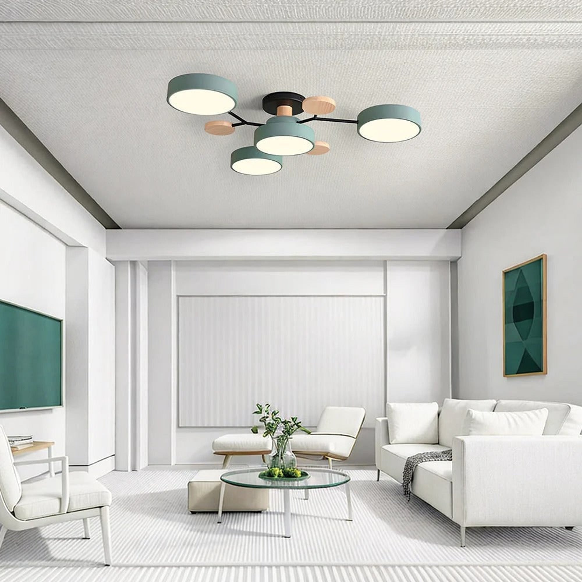 LED Ceiling Lights Modern Ceiling Lamp With Acrylic Iron Design For Living Room - Image 4
