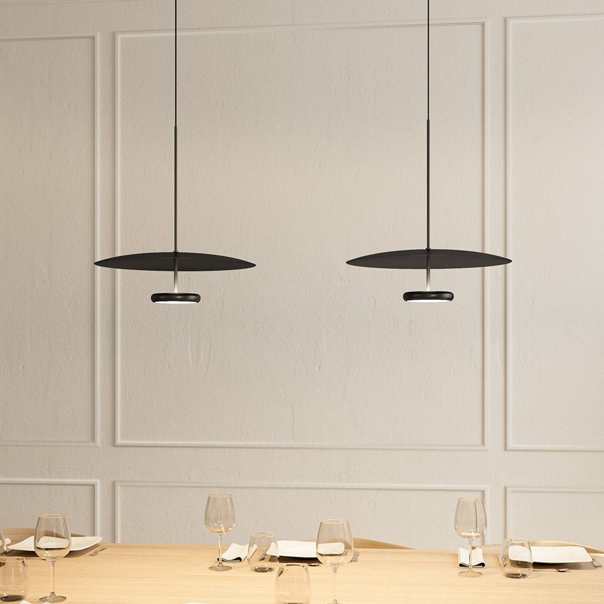 LED Ceiling Lights Round Modern Dimmable Hanging Fixture With Remote Control - Image 2