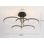 LED Chandeliers Ceiling Light Geometric Design Dimmable Modern Circular - Image 10