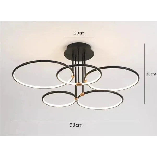 LED Chandeliers Ceiling Light Geometric Design Dimmable Modern Circular - Image 10