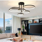 LED Chandeliers Ceiling Light Geometric Design Dimmable Modern Circular - Image 11