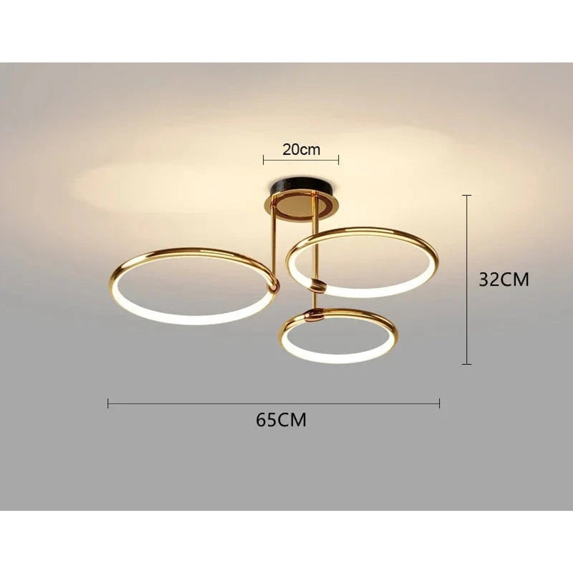 LED Chandeliers Ceiling Light Geometric Design Dimmable Modern Circular - Image 7