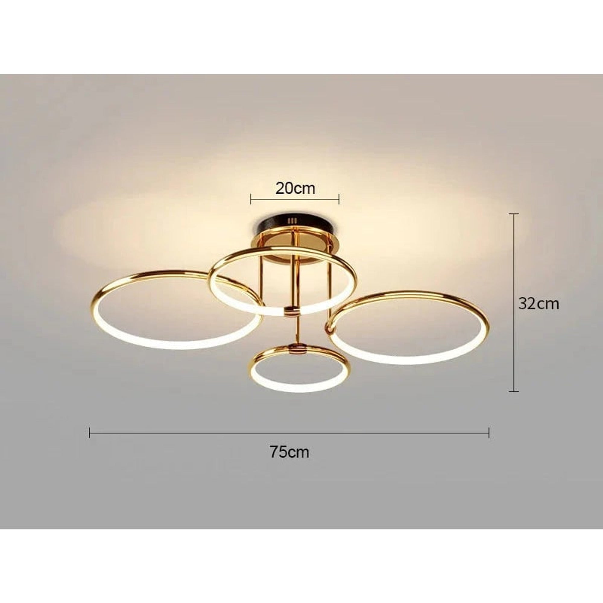 LED Chandeliers Ceiling Light Geometric Design Dimmable Modern Circular - Image 5