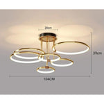 LED Chandeliers Ceiling Light Geometric Design Dimmable Modern Circular - Image 6