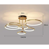 LED Chandeliers Ceiling Light Geometric Design Dimmable Modern Circular - Image 6