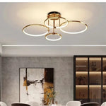 LED Chandeliers Ceiling Light Geometric Design Dimmable Modern Circular - Image 8