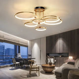 LED Chandeliers Ceiling Light Geometric Design Dimmable Modern Circular - Image 2