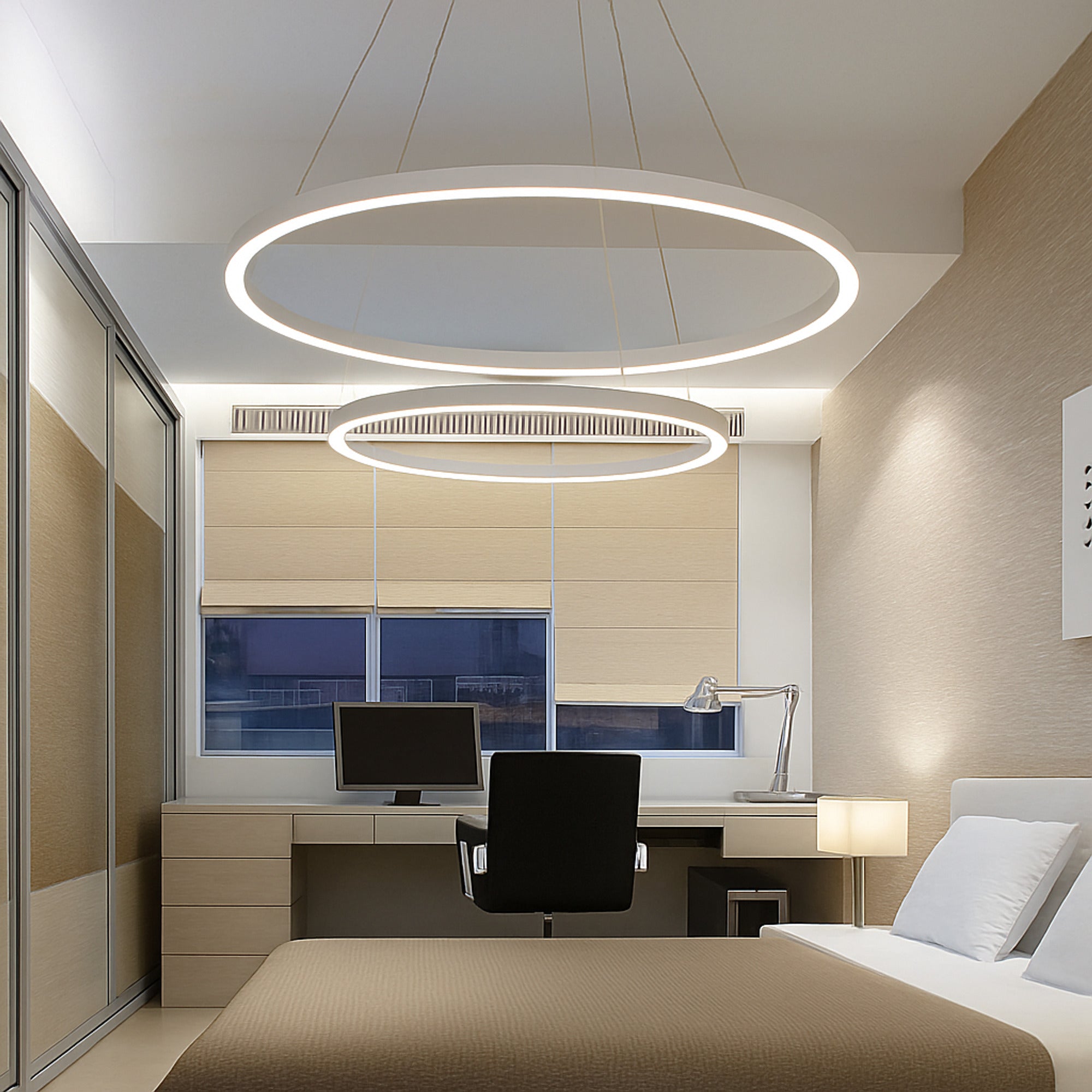 LED Chandeliers Contemporary Ceiling Light Interlocking Ring Design - Image 5