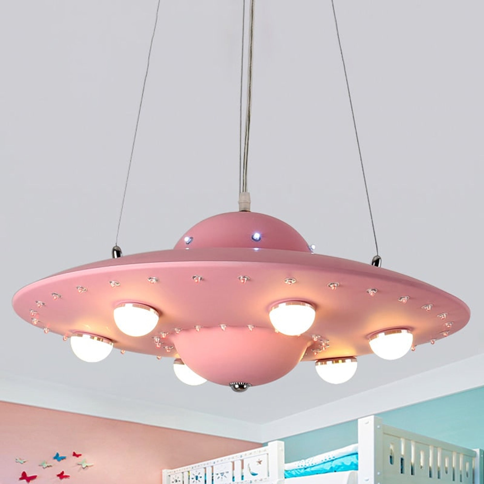 LED Chandeliers Contemporary Ceiling Light Metal Flying Saucer Design - Image 19