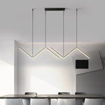 LED Chandeliers Contemporary Zigzag Design Adjustable Height Ceiling - Image 1