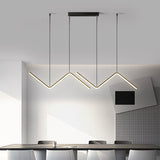 LED Chandeliers Contemporary Zigzag Design Adjustable Height Ceiling - Image 1