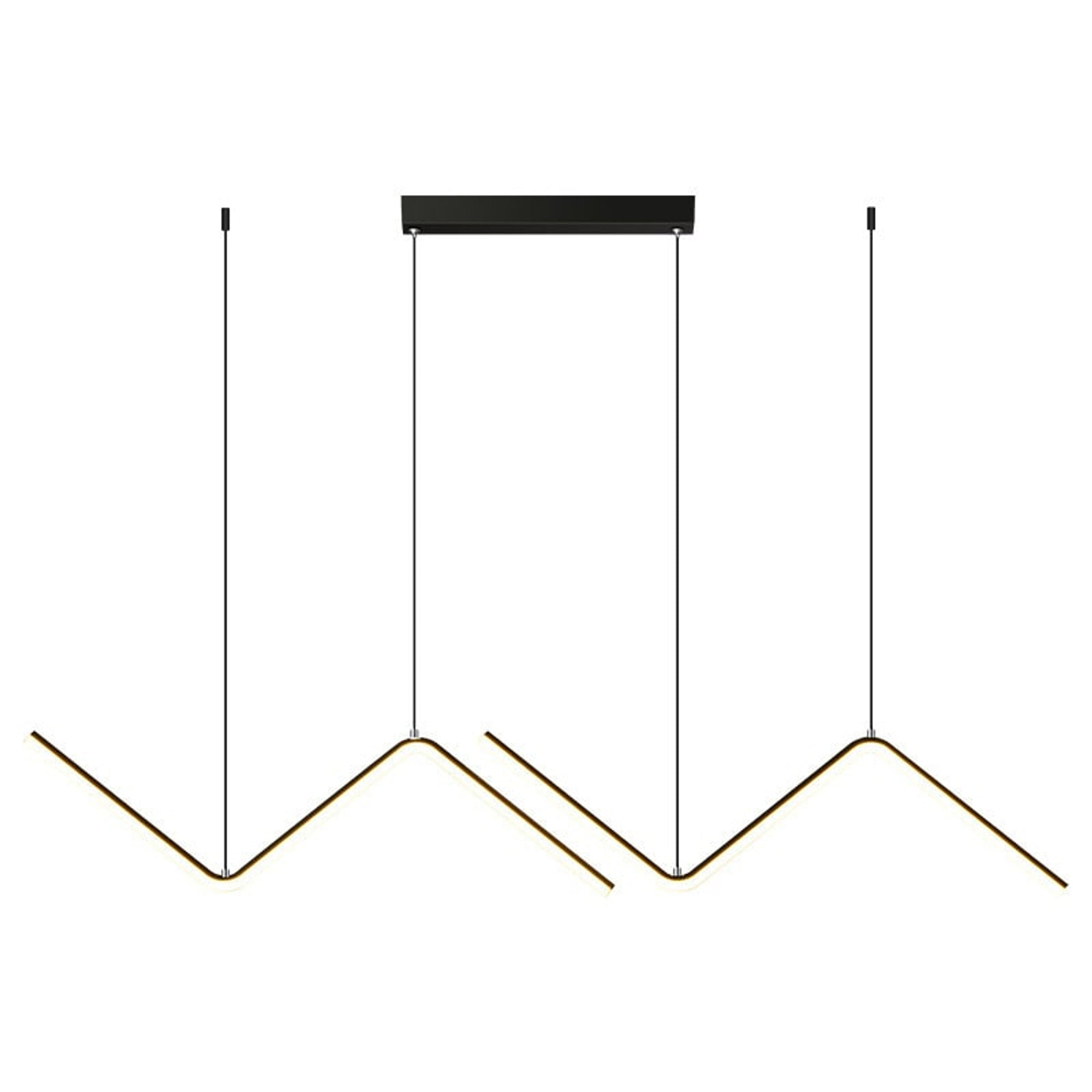 LED Chandeliers Contemporary Zigzag Design Adjustable Height Ceiling - Image 6