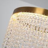 LED Chandeliers Crystal Drum Pendant Gold Finish Hand-Beaded - Image 6