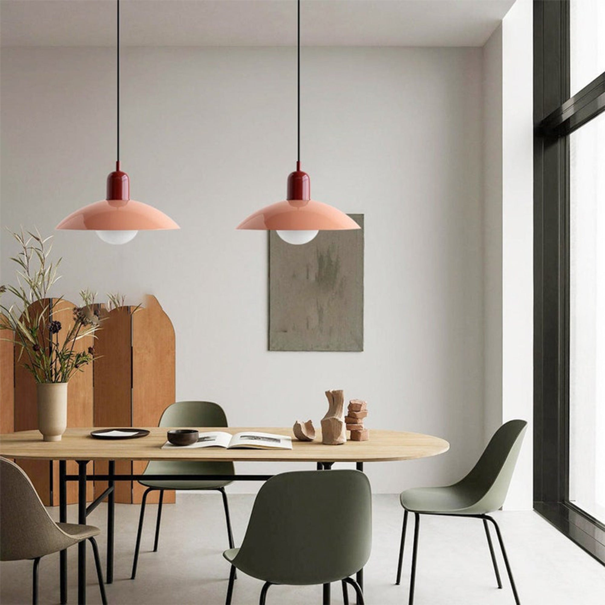 LED Chandeliers Dome-Shaped Pendant Light Fixture Mid-Century Modern Vibrant Colorful - Image 1