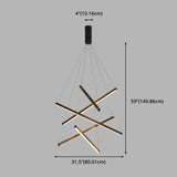 LED Chandeliers Linear Bar Suspension Light Modern Metal Adjustable Remote Dimmable - Image 6