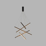 LED Chandeliers Linear Bar Suspension Light Modern Metal Adjustable Remote Dimmable - Image 14