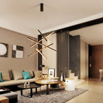 LED Chandeliers Linear Bar Suspension Light Modern Metal Adjustable Remote Dimmable - Image 4