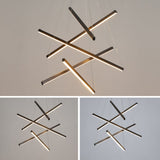 LED Chandeliers Linear Bar Suspension Light Modern Metal Adjustable Remote Dimmable - Image 11