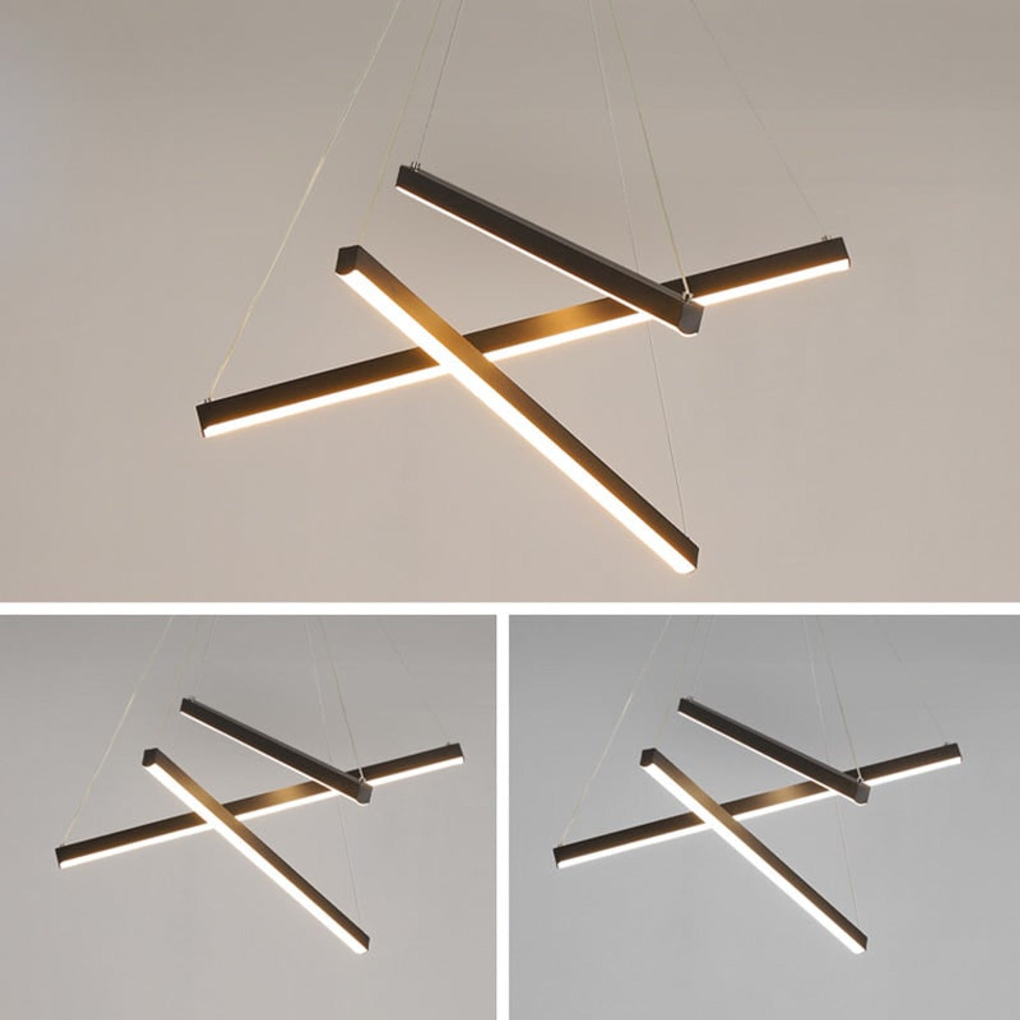 LED Chandeliers Linear Bar Suspension Light Modern Metal Adjustable Remote Dimmable - Image 16