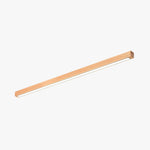 LED Chandeliers Linear Ceiling Light Wooden Design Acrylic Lampshade Modern - Image 1