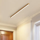 LED Chandeliers Linear Ceiling Light Wooden Design Acrylic Lampshade Modern - Image 7